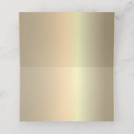 Nep gouden trouw plaatskaartje (Binnenkant ongevouwen)