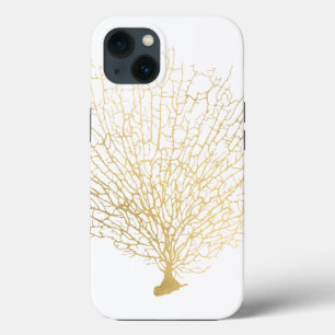 Nep gouden zee waaier koraal iPhone 13 hoesje