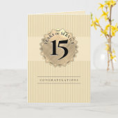 Nep gouden zegel mijlpaal werknemer jubileumkaart kaart (Gele Bloem)