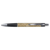 Nep goudgele glitter textuur uitzicht met naam pen (Achterkant)