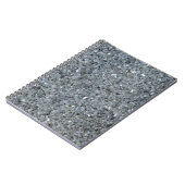 Nep Grijs Glitter Glas Notitieboek (Linkerzijde)