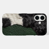 Nep groenleren koe gespikkelde huid bont Case-Mate iPhone case (Achterkant (horizontaal))