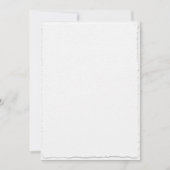 Nep Hand Gescheurde Deckle Rand Afdruk Trouwfeest Kaart (Voorkant)