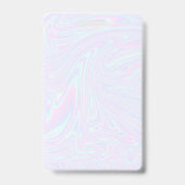 Nep holografisch effect textuur blauw badge (Achterkant)