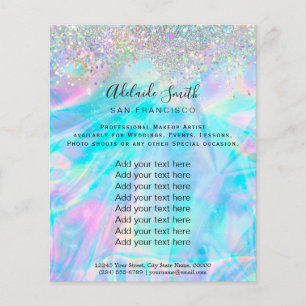 NEP holografisch iriserend en nep glitters Flyer