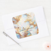 Nep Holografisch Iriserend Opalijn Kristal Creatie Vierkante Sticker (Envelop)