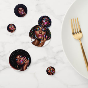 Nep holografisch melanine chic Afro-schoonheid Confetti