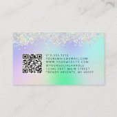 Nep holografische glitters ogen QR-code microbladi Visitekaartje (Achterkant)