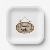 Nep hout boerenmarkt bord (Voorkant)