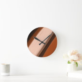 Nep Hout Fancy Gestreepte  Ronde Klok (Huis)