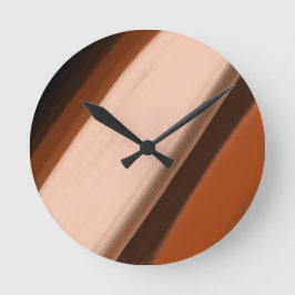 Nep Hout Fancy Gestreepte Ronde Klok