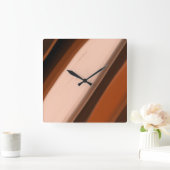 Nep Hout Fancy Gestreepte Vierkante Klok (Huis)