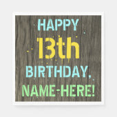 Nep Hout, Geschilderde Tekst Uiterlijk, 13e Verjaa Servet (Voorkant)