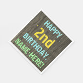 Nep Hout, Geschilderde Tekst Uiterlijk, 2de Verjaa Servet (Hoek)