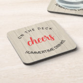 Nep Houten Deck Cheers Bier Onderzetter (Linkerzijde)