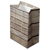 Nep-houten planken medium cadeauzakje (Voorkant Gekanteld)