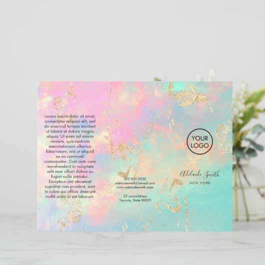 nep iriserende delicate opaal brochure (Staand voorkant)