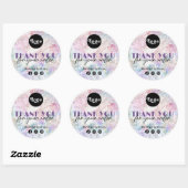Nep iriserende glitter waterverf ronde sticker (Vel)