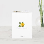 NEP Jute, Gele Roos Dankkaart Bedankkaart (Achterkant)