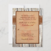 NEP Jute Houten Bladeren Hart Trouw Antwoordkaart RSVP Kaartje (Achterkant)