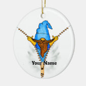 Nep Knoop Gnome Keramisch Ornament (Links)