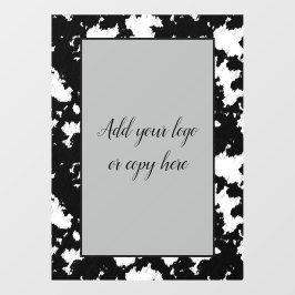 Nep koeienprint zwart-wit raamsticker