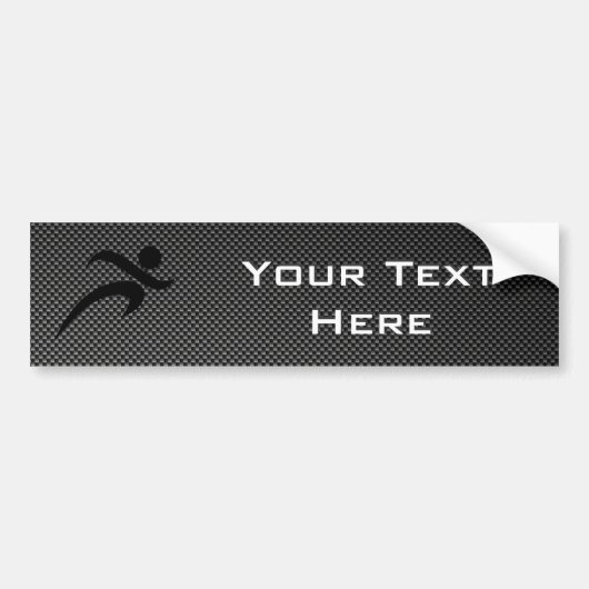 Nep koolstofvezel; Hardlopen Bumpersticker (Voorkant)