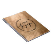 Nep koper goud folie Uw logo Notitieboek (Rechterzijde)