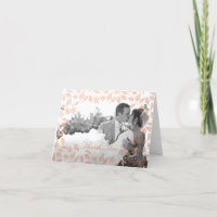 Nep koper herfstbladeren foto dankkaart