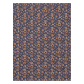 Nep koper sneeuwvlokken marineblauwe tafelkleed (Voorkant)