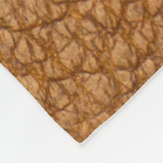 nep lederen look fleece deken (Hoek)