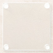 nep lederen look glazen onderzetter (Achterkant)