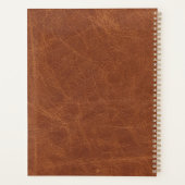 Nep leer aangepaste logo naam titel afspraak planner (Achterkant)