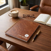 Nep leer aangepaste logo naam titel afspraak planner