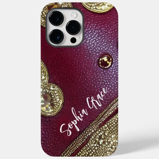Nep leer abstract minimalistisch | Aangepaste naam Case-Mate iPhone Case (Achterkant)