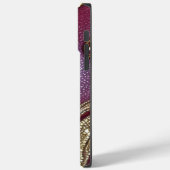 Nep leer abstract minimalistisch | Aangepaste naam Case-Mate iPhone Case (Achterkant / Links)