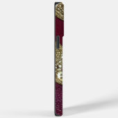 Nep leer abstract minimalistisch | Aangepaste naam Case-Mate iPhone Case (Achterkant / Rechts)