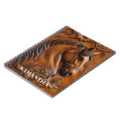 Nep leer Paard Persoonlijk Notitieboek (Linkerzijde)