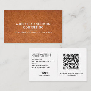 Nep Leer Professionele QR Code & Sociale Media Visitekaartje