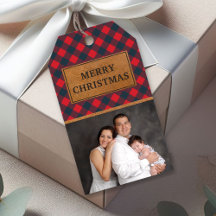Nep leer rood buffelplaid kerstfoto