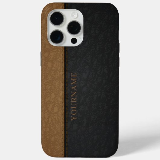 Nep leer stiksels Case-Mate iPhone case (Achterkant)