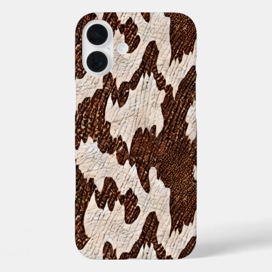 Nep leer tegelpatroon Western Case-Mate iPhone Case (Achterkant)