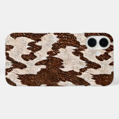 Nep leer tegelpatroon Western Case-Mate iPhone Case (Achterkant (horizontaal))