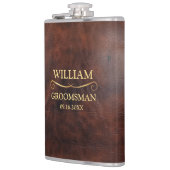 Nep leer vinyl omwikkeld heupfles (Links)