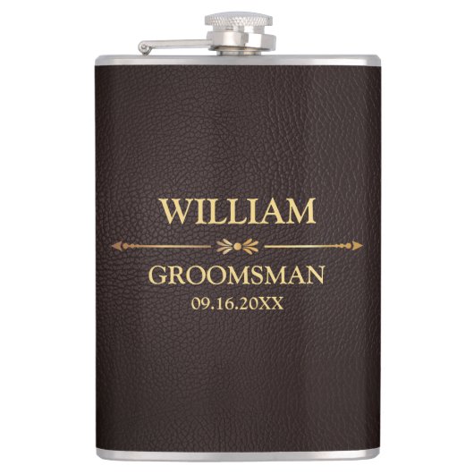 Nep leer vinyl omwikkeld heupfles (Voorkant)