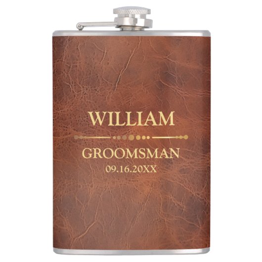 Nep leer vinyl omwikkeld heupfles (Voorkant)