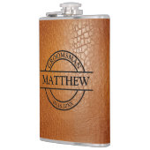 Nep leer vinyl omwikkeld heupfles (Links)