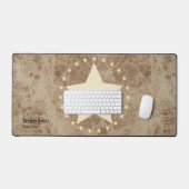 Nep leer western look naam & titel bureaumat (Keyboard & Muis)