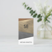 Nep leerprint / monogram visitekaartje (Staand voorkant)