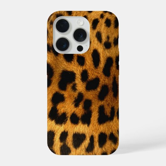 Nep-leopard-vel iPhone Hoesje (Achterkant)